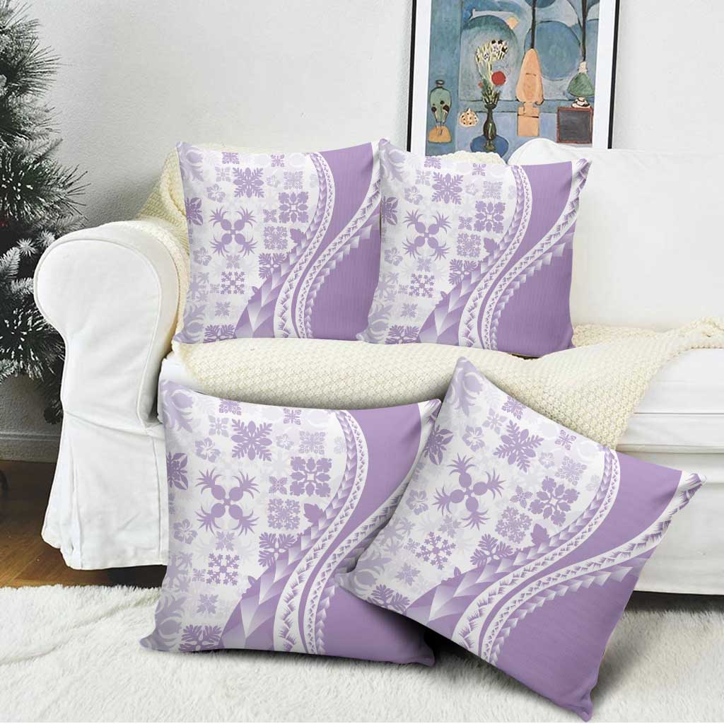 Purple Hawaiian Quilt Pattern Pillow Cover Mixed Polynesian Tribal Arty LT9 - Polynesian Pride