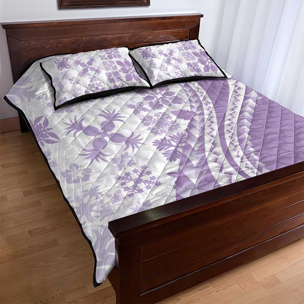 Purple Hawaiian Quilt Pattern Quilt Bed Set Mixed Polynesian Tribal Arty LT9 - Polynesian Pride
