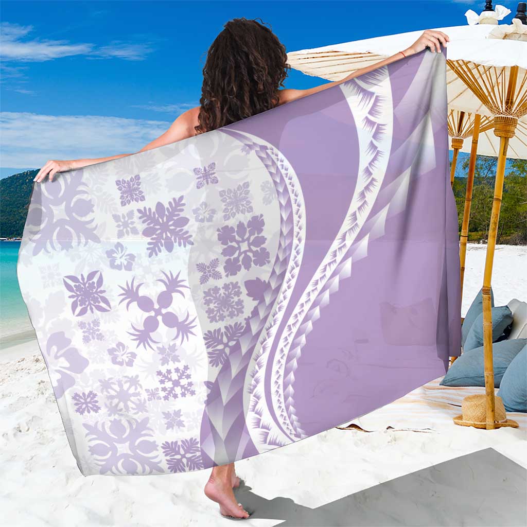 Purple Hawaiian Quilt Pattern Sarong Mixed Polynesian Tribal Arty LT9 One Size 44 x 66 inches Purple - Polynesian Pride