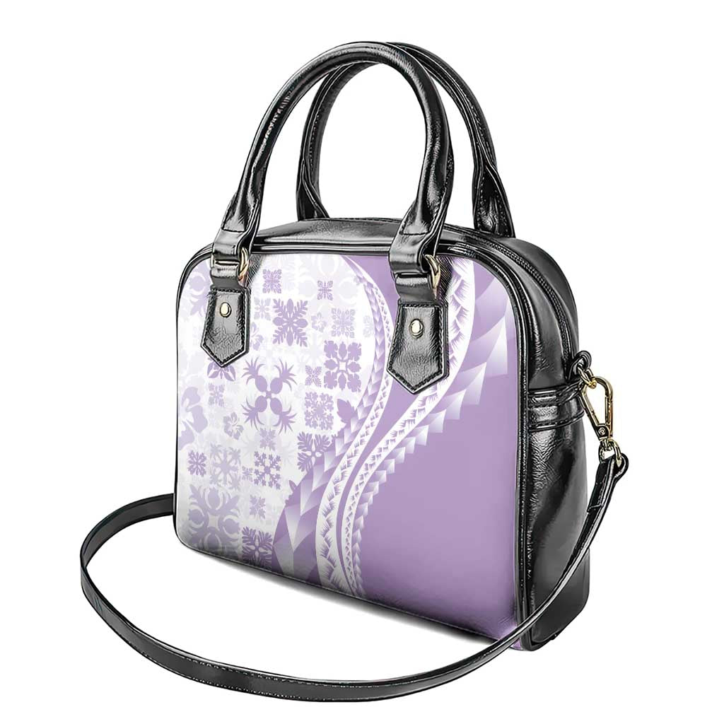 Purple Hawaiian Quilt Pattern Shoulder Handbag Mixed Polynesian Tribal Arty LT9 - Polynesian Pride