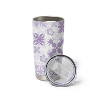 Purple Hawaiian Quilt Pattern Tumbler Cup Mixed Polynesian Tribal Arty LT9 - Polynesian Pride