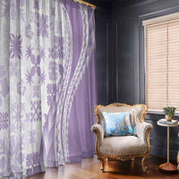 Purple Hawaiian Quilt Pattern Window Curtain Mixed Polynesian Tribal Arty LT9 - Polynesian Pride