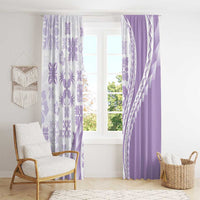 Purple Hawaiian Quilt Pattern Window Curtain Mixed Polynesian Tribal Arty LT9 - Polynesian Pride