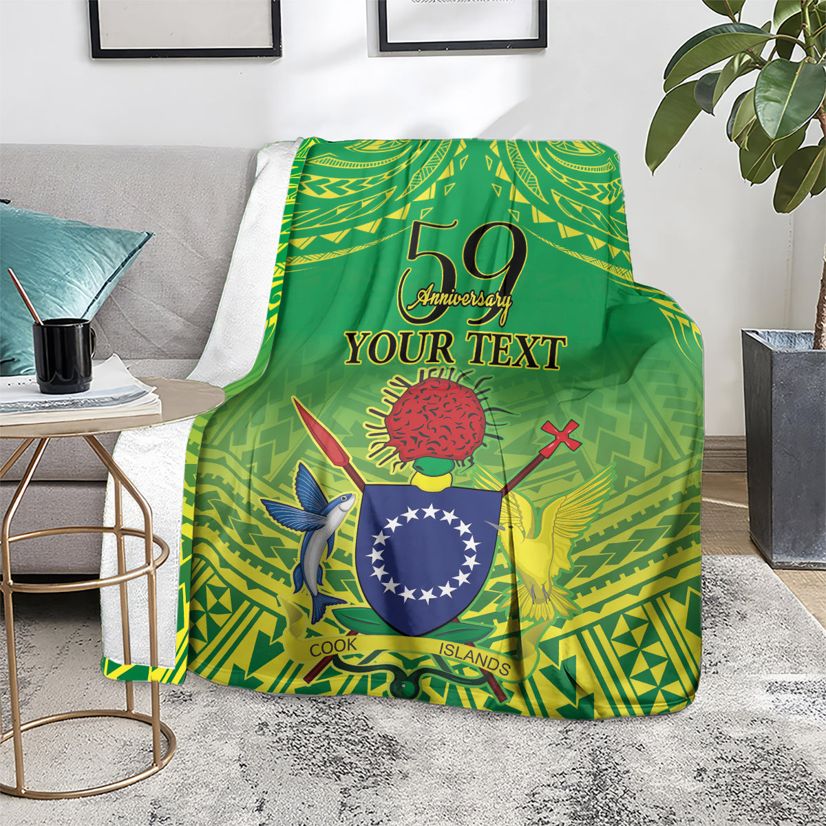 Cook Islands Constitution Day Blanket Kuki Airani Since 1965 LT9 - Polynesian Pride