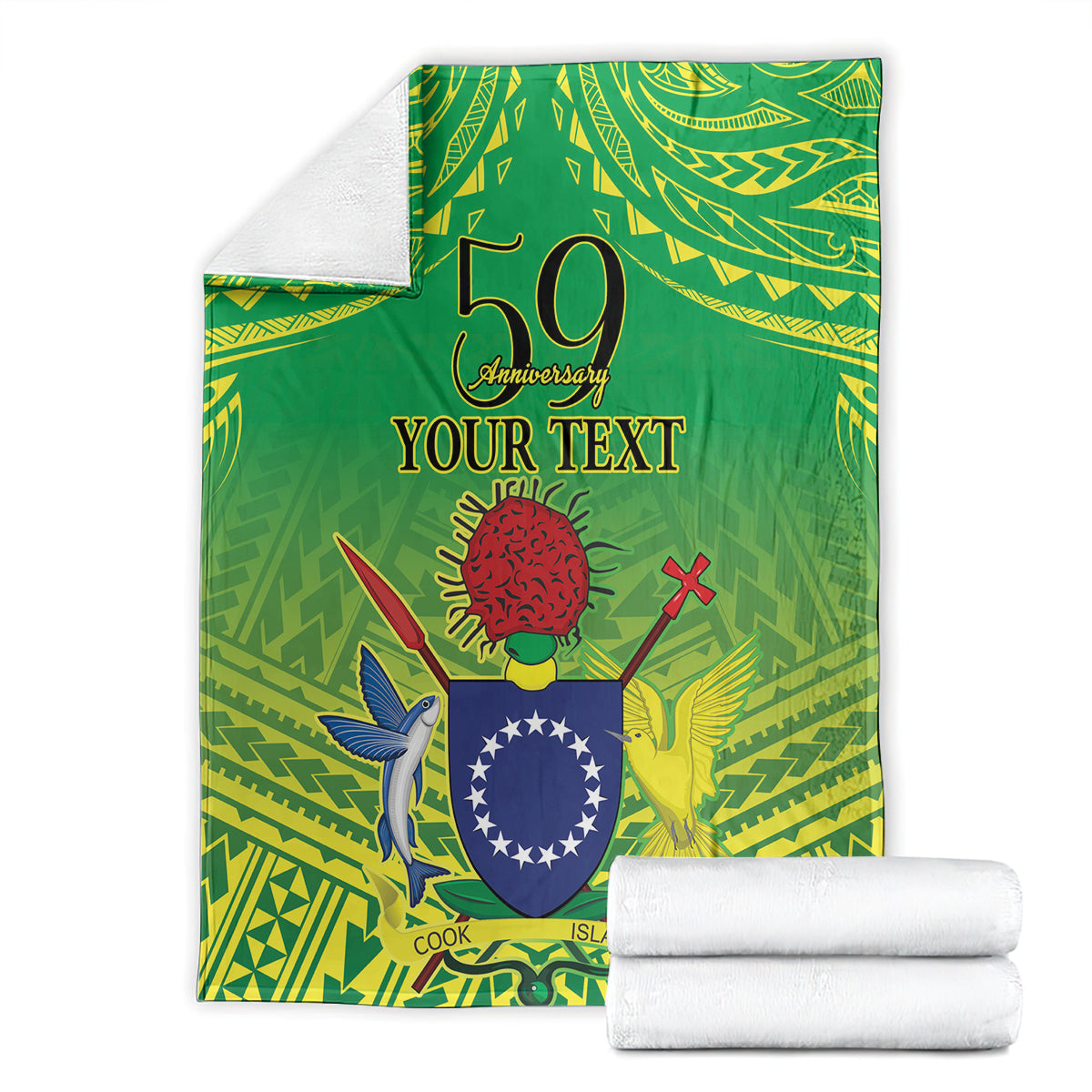 Cook Islands Constitution Day Blanket Kuki Airani Since 1965 LT9 - Polynesian Pride