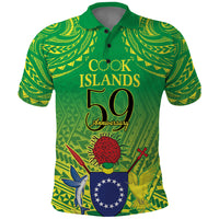 Cook Islands Constitution Day Polo Shirt Kuki Airani Since 1965 LT9 Green - Polynesian Pride