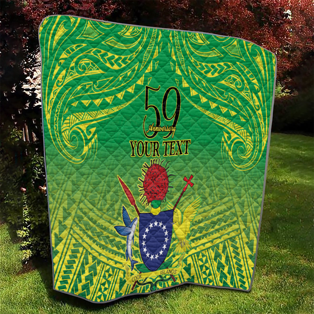 Cook Islands Constitution Day Quilt Kuki Airani Since 1965 LT9 - Polynesian Pride