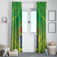 Cook Islands Constitution Day Window Curtain Kuki Airani Since 1965 LT9 - Polynesian Pride