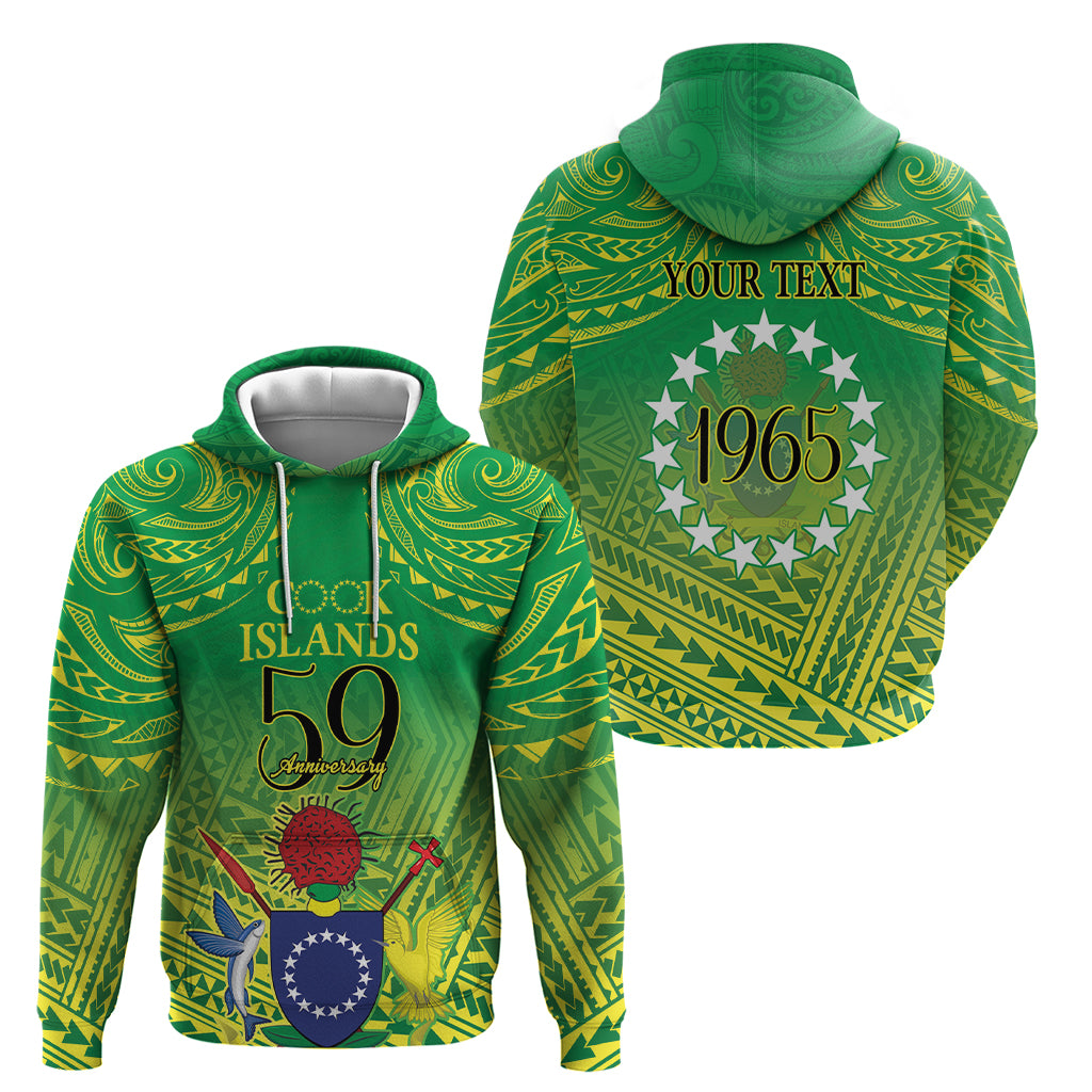 Cook Islands Constitution Day Zip Hoodie Kuki Airani Since 1965 LT9 - Polynesian Pride