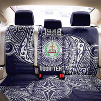 Personalised Tonga Sia'atoutai Theological College Back Car Seat Cover Since 1948 Special Kupesi Pattern LT9 - Polynesian Pride