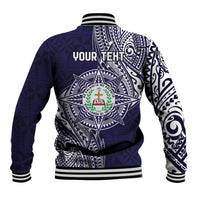 Personalised Tonga Sia'atoutai Theological College Baseball Jacket Since 1948 Special Kupesi Pattern LT9 - Polynesian Pride
