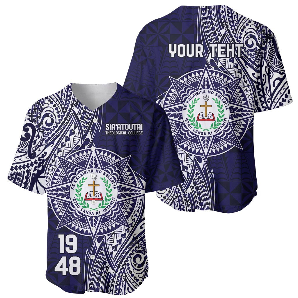 Personalised Tonga Sia'atoutai Theological College Baseball Jersey Since 1948 Special Kupesi Pattern LT9 - Polynesian Pride