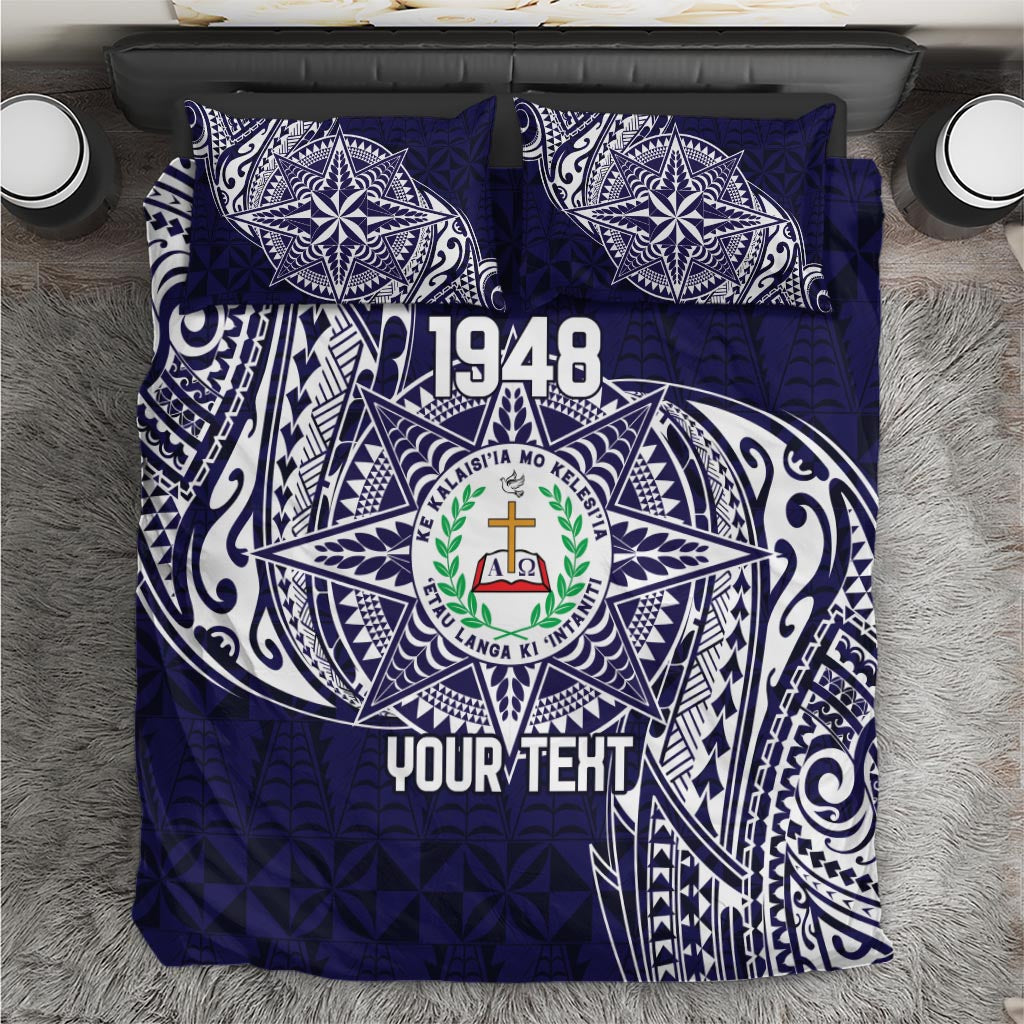 Personalised Tonga Sia'atoutai Theological College Bedding Set Since 1948 Special Kupesi Pattern