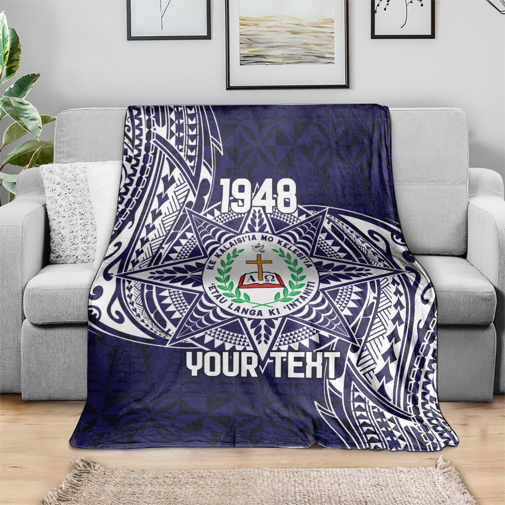 Personalised Tonga Sia'atoutai Theological College Blanket Since 1948 Special Kupesi Pattern LT9 - Polynesian Pride