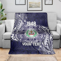Personalised Tonga Sia'atoutai Theological College Blanket Since 1948 Special Kupesi Pattern LT9 - Polynesian Pride