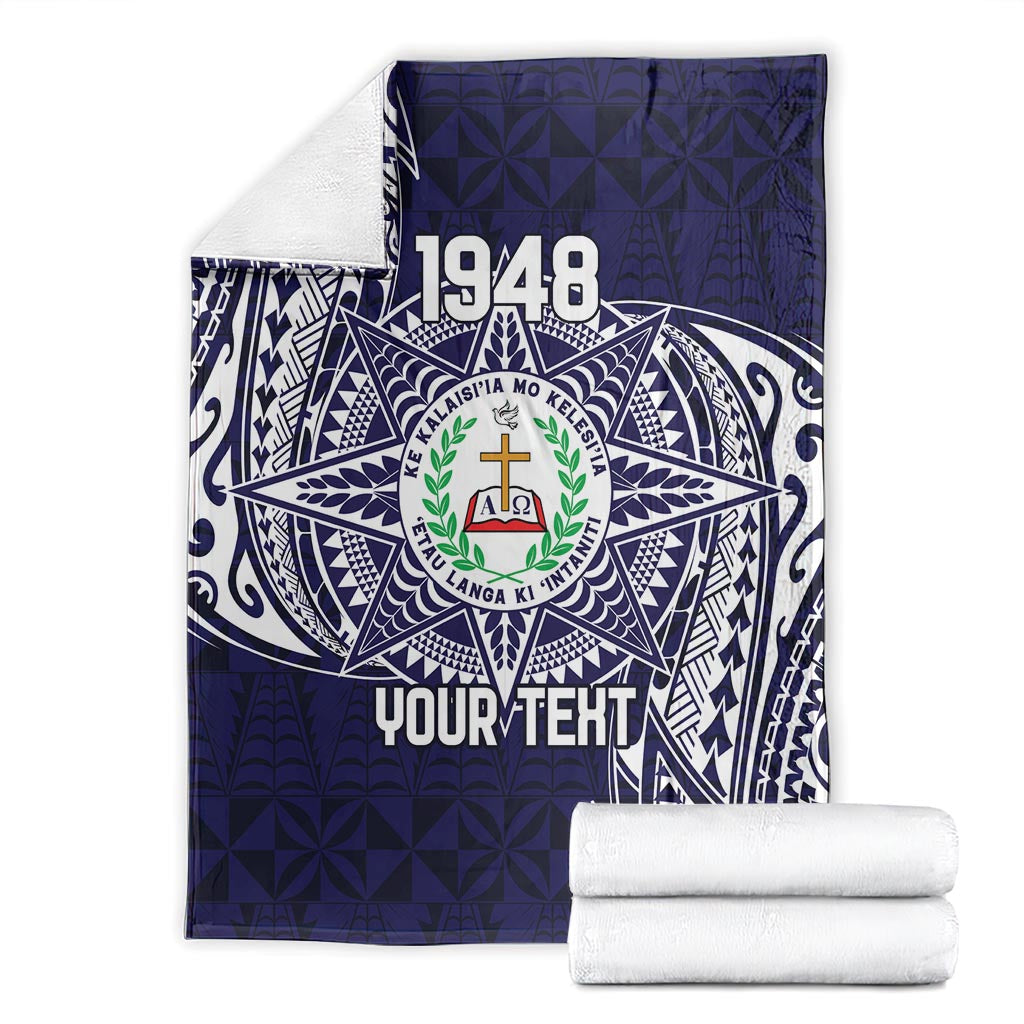 Personalised Tonga Sia'atoutai Theological College Blanket Since 1948 Special Kupesi Pattern LT9 - Polynesian Pride