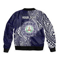 Personalised Tonga Sia'atoutai Theological College Bomber Jacket Since 1948 Special Kupesi Pattern LT9 - Polynesian Pride