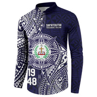 Personalised Tonga Sia'atoutai Theological College Button Sweatshirt Since 1948 Special Kupesi Pattern LT9 - Polynesian Pride