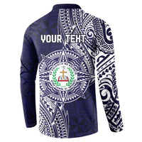 Personalised Tonga Sia'atoutai Theological College Button Sweatshirt Since 1948 Special Kupesi Pattern LT9 - Polynesian Pride