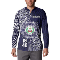 Personalised Tonga Sia'atoutai Theological College Button Sweatshirt Since 1948 Special Kupesi Pattern LT9 - Polynesian Pride