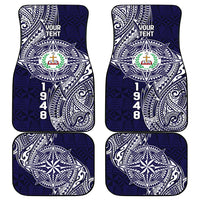 Personalised Tonga Sia'atoutai Theological College Car Mats Since 1948 Special Kupesi Pattern LT9 - Polynesian Pride