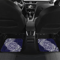 Personalised Tonga Sia'atoutai Theological College Car Mats Since 1948 Special Kupesi Pattern LT9 Set 2pcs - Back Navy - Polynesian Pride