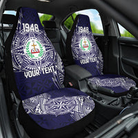 Personalised Tonga Sia'atoutai Theological College Car Seat Cover Since 1948 Special Kupesi Pattern LT9 One Size Navy - Polynesian Pride