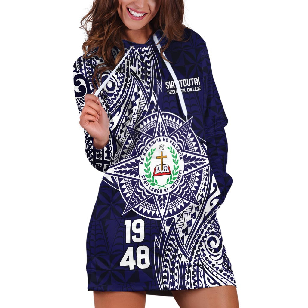 Personalised Tonga Sia'atoutai Theological College Hoodie Dress Since 1948 Special Kupesi Pattern