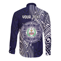 Personalised Tonga Sia'atoutai Theological College Long Sleeve Button Shirt Since 1948 Special Kupesi Pattern LT9 - Polynesian Pride