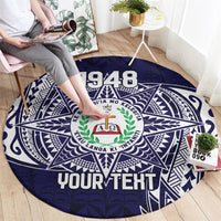 Personalised Tonga Sia'atoutai Theological College Round Carpet Since 1948 Special Kupesi Pattern LT9 - Polynesian Pride