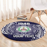 Personalised Tonga Sia'atoutai Theological College Round Carpet Since 1948 Special Kupesi Pattern LT9 - Polynesian Pride