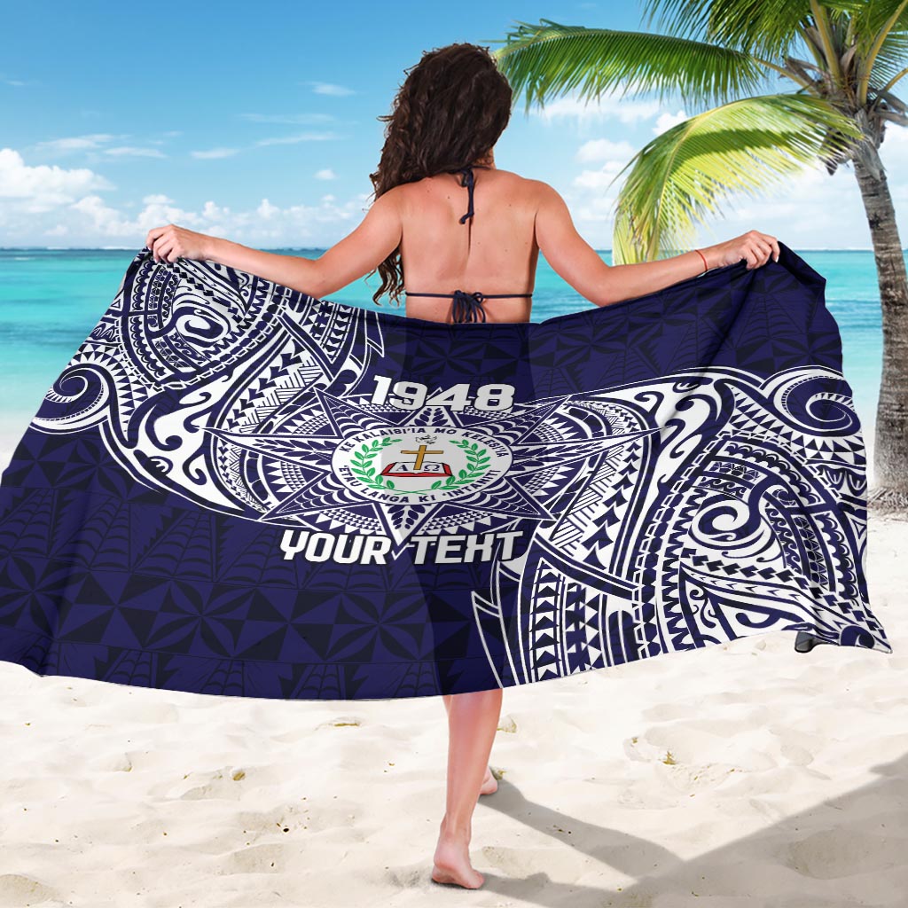 Personalised Tonga Sia'atoutai Theological College Sarong Since 1948 Special Kupesi Pattern LT9 - Polynesian Pride