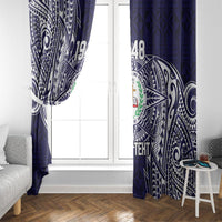 Personalised Tonga Sia'atoutai Theological College Window Curtain Since 1948 Special Kupesi Pattern LT9 - Polynesian Pride