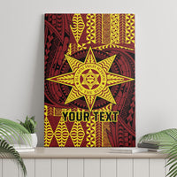 Personalised Tonga Haapai High School Canvas Wall Art Special Kupesi Pattern LT9 - Polynesian Pride