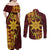 Personalised Tonga Haapai High School Couples Matching Off Shoulder Maxi Dress and Long Sleeve Button Shirt Special Kupesi Pattern