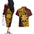 Personalised Tonga Haapai High School Couples Matching Off The Shoulder Long Sleeve Dress and Hawaiian Shirt Special Kupesi Pattern