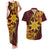 Personalised Tonga Haapai High School Couples Matching Tank Maxi Dress and Hawaiian Shirt Special Kupesi Pattern