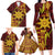 Personalised Tonga Haapai High School Family Matching Long Sleeve Bodycon Dress and Hawaiian Shirt Special Kupesi Pattern