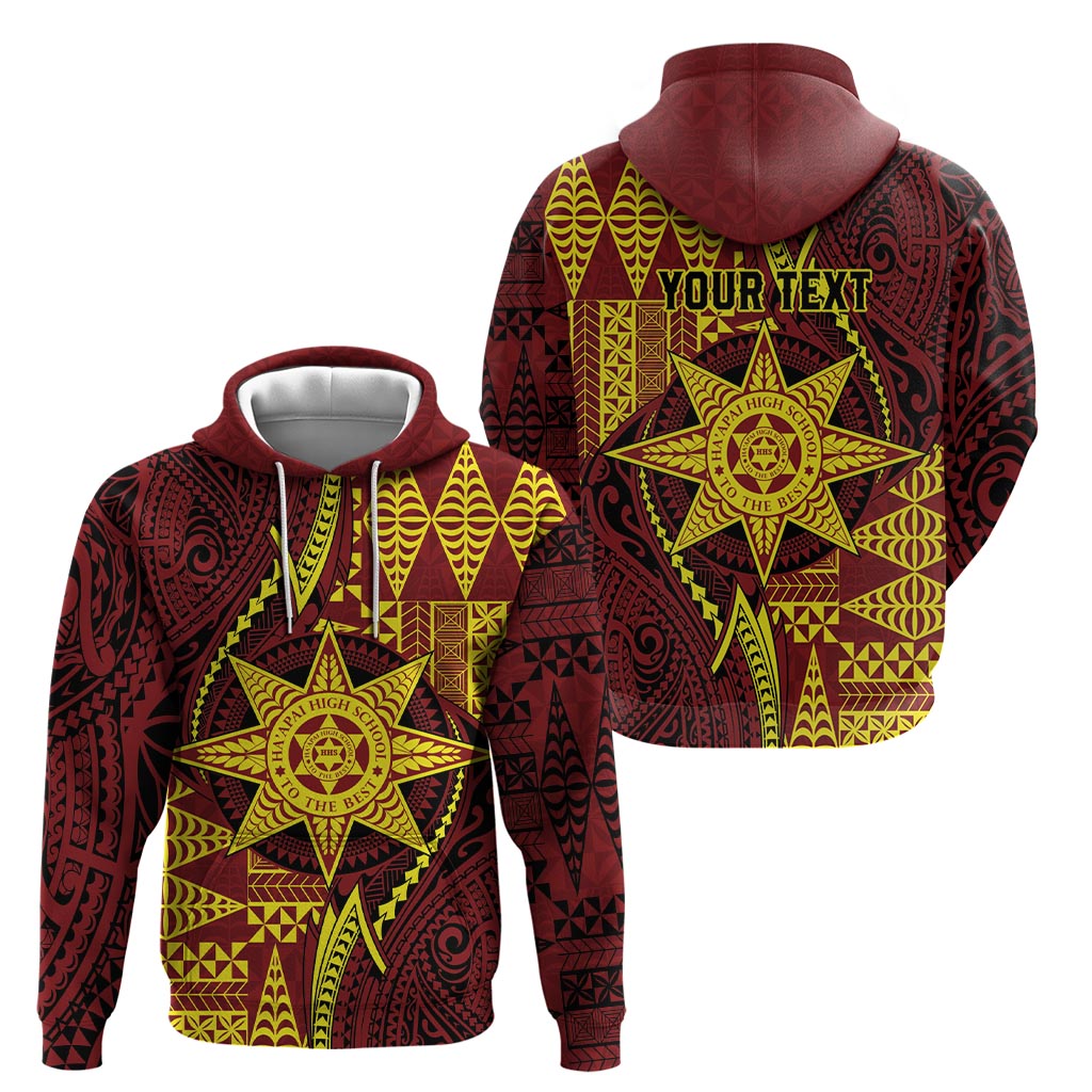 Personalised Tonga Haapai High School Hoodie Special Kupesi Pattern LT9 - Polynesian Pride