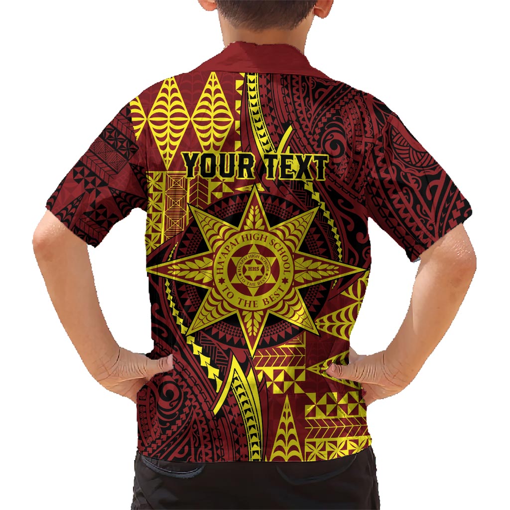 Personalised Tonga Haapai High School Kid Hawaiian Shirt Special Kupesi Pattern LT9 - Polynesian Pride