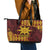 Personalised Tonga Haapai High School Leather Tote Bag Special Kupesi Pattern