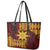 Personalised Tonga Haapai High School Leather Tote Bag Special Kupesi Pattern