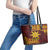 Personalised Tonga Haapai High School Leather Tote Bag Special Kupesi Pattern