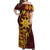 Personalised Tonga Haapai High School Off Shoulder Maxi Dress Special Kupesi Pattern