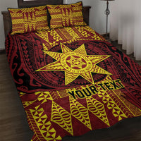 Personalised Tonga Haapai High School Quilt Bed Set Special Kupesi Pattern LT9 Gold - Polynesian Pride