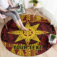 Personalised Tonga Haapai High School Round Carpet Special Kupesi Pattern LT9 - Polynesian Pride