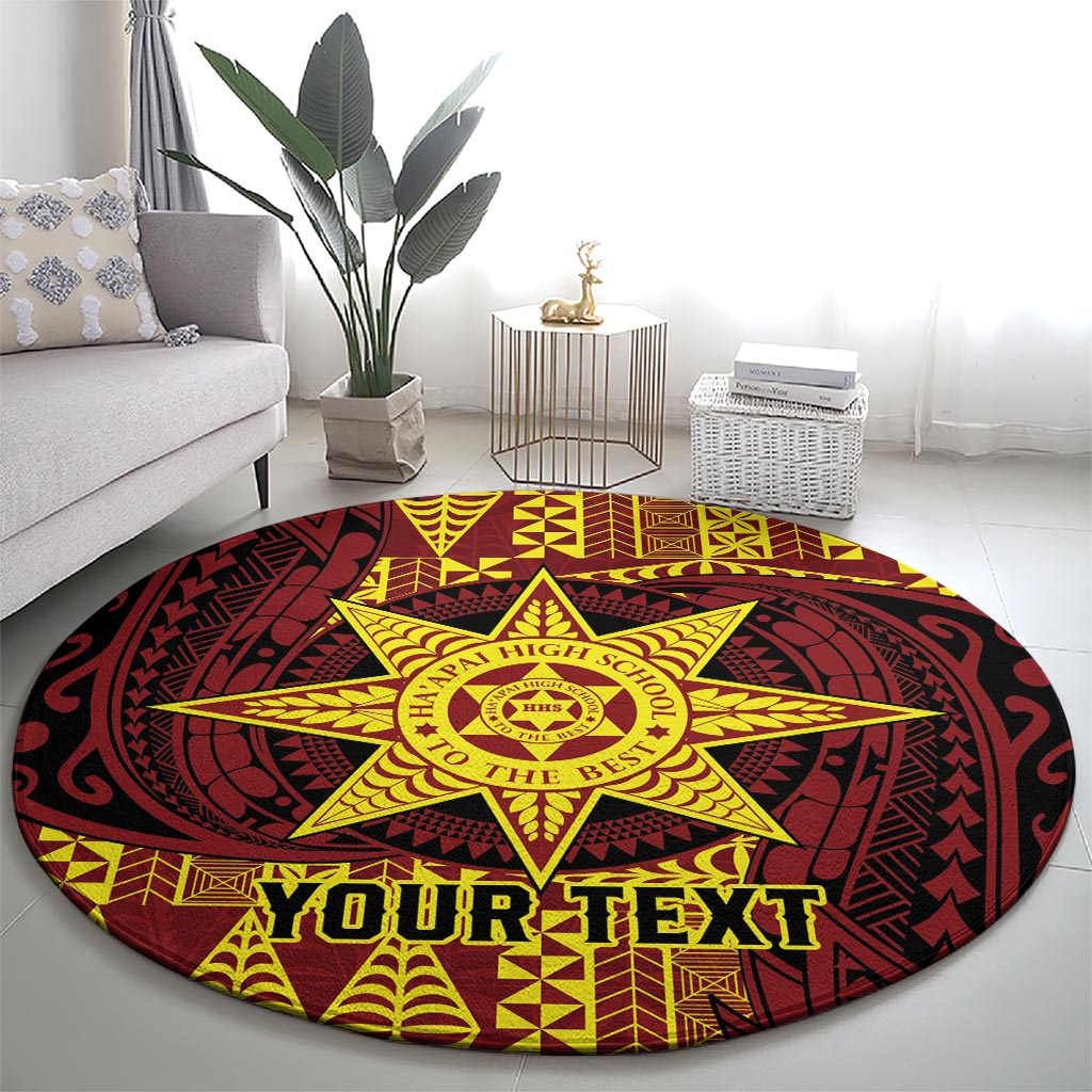Personalised Tonga Haapai High School Round Carpet Special Kupesi Pattern LT9 - Polynesian Pride