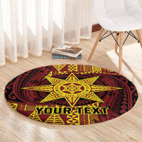 Personalised Tonga Haapai High School Round Carpet Special Kupesi Pattern LT9 - Polynesian Pride