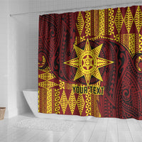Personalised Tonga Haapai High School Shower Curtain Special Kupesi Pattern LT9 - Polynesian Pride