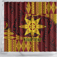 Personalised Tonga Haapai High School Shower Curtain Special Kupesi Pattern LT9 - Polynesian Pride